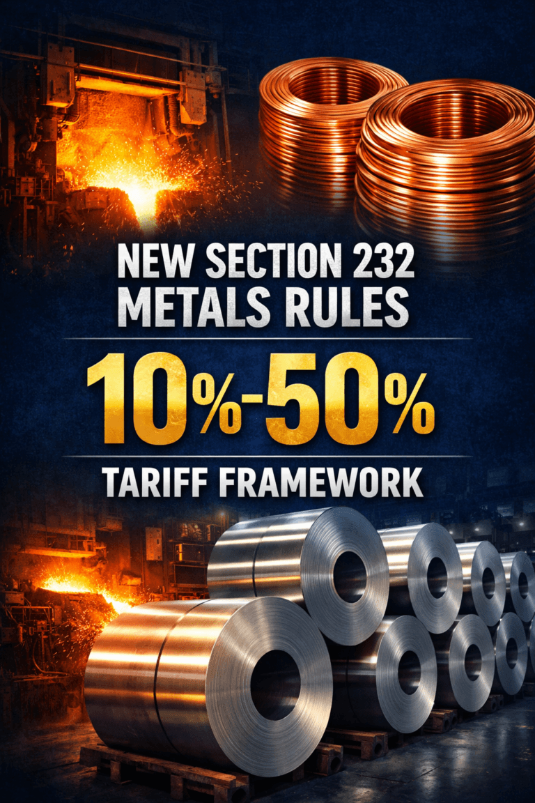Section 232 steel aluminum copper tariffs 2026 update