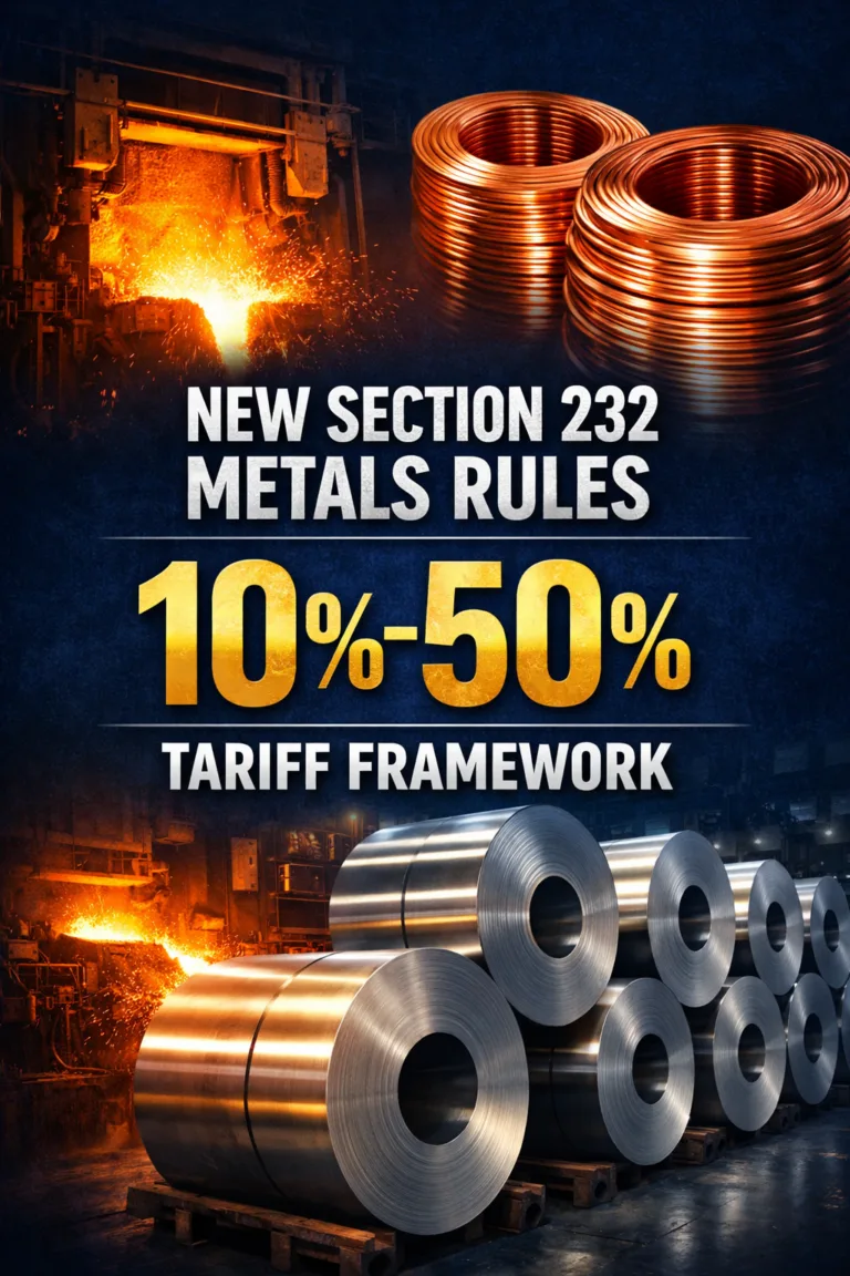 Section 232 steel aluminum copper tariffs 2026 update