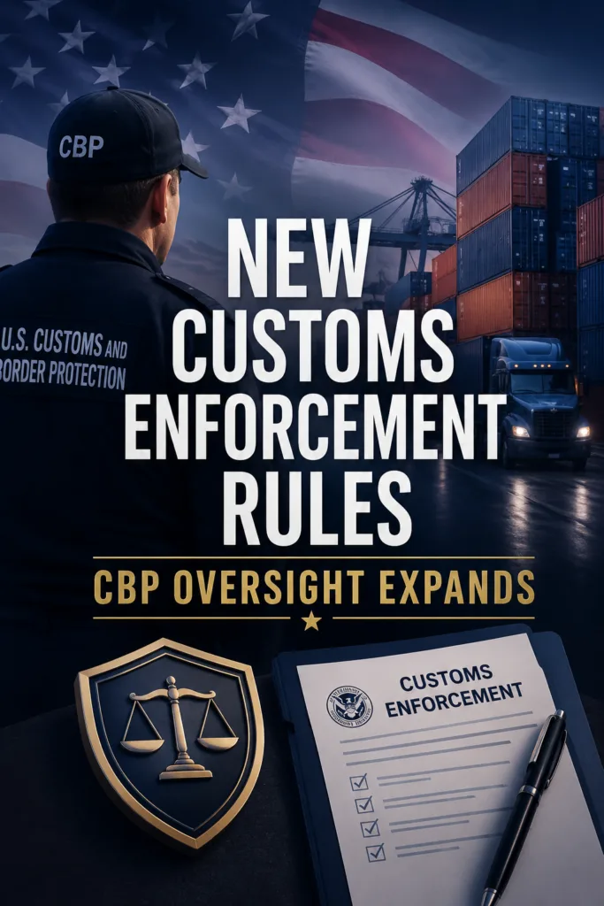 Customs Enforcement Executive Order CBP importer compliance customs broker due diligence